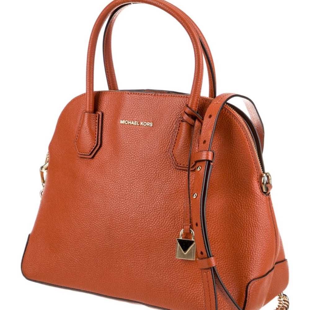 Michael Kors Orange Leather Satchel